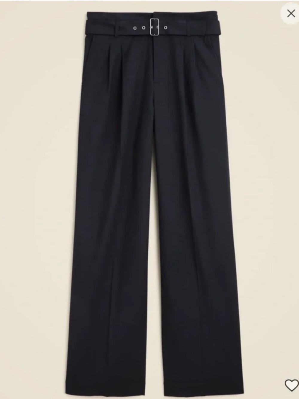 J.crew belted city twill black trouser - 2 tall -NWT